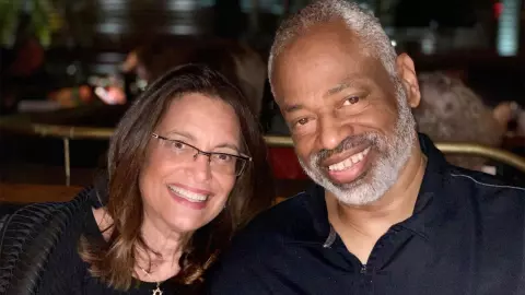 Len Elmore with his wife