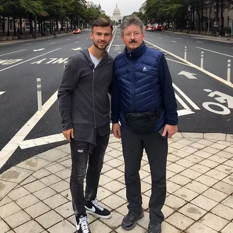 Johannes Bergmann and his dad