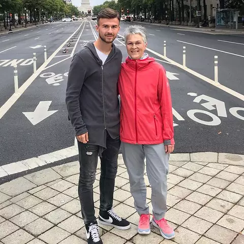 Johannes Bergmann and his mom