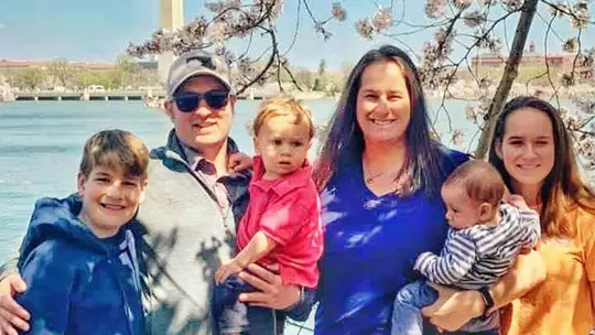 Monica Young and family