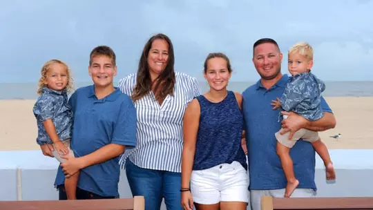 Monica Young and family
