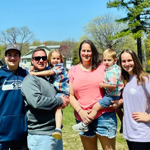 Monica Young with family