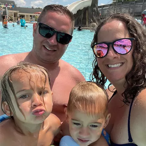 Monica Young with family