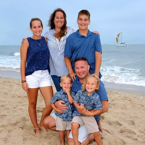 Monica Young with family