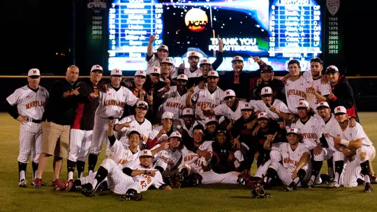 2015 Maryland Baseball Team Celebrates NCAA Regional Championship