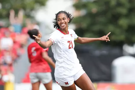 Women's soccer vs. Ohio State Buckeyes, September 19th, 2021. Maddie Kyler/Maryland Terrapins.