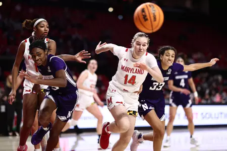 Taisiya Kozlova (14)#12 Maryland Terrapins vs. Northwestern Wildcats at XFINITY Center in College Park, MD on Sunday, Jan. 23, 2022. Zach Bland/Maryland Terrapins