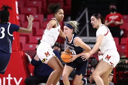 Emma Chardon (21), Mimi Collins (2). NCAA WBB: #10 Maryland Terrapins vs. Penn State Nittany Lions at XFINITY Center in College Park, MD on Thursday, Jan. 6, 2022. Zach Bland/Maryland Terrapins