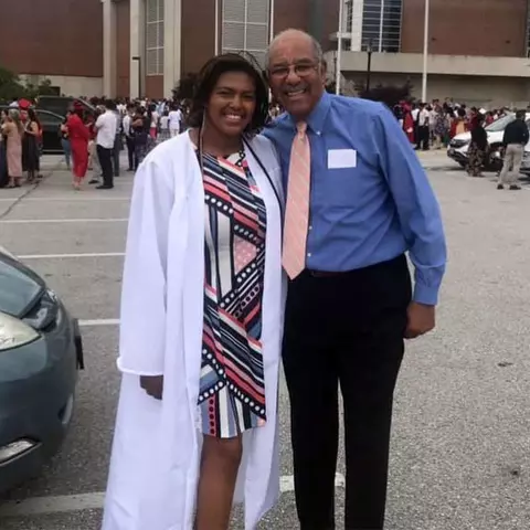 Courtney Wyche and grandfather