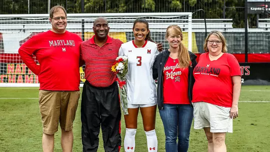 Keyera Wynn and family at Senior Day 2022