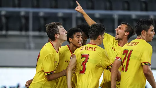 Midfielder Griffin Dillon (27)Maryland Terrapins vs. Virginia at Audi Field in Washington DC on Monday, Sep. 5, 2022. Mackenzie Miles/Maryland Terrapins