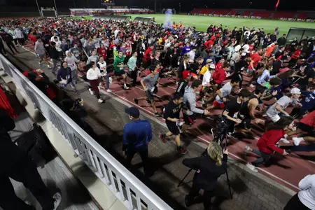 Maryland Menâ??s Basketball hosts the 50th Anniversary of the Midnight Mile at Ludwig Field in College Park, Md. on Wednesday, Oct. 20, 2021. Zach Bland/Maryland Terrapins