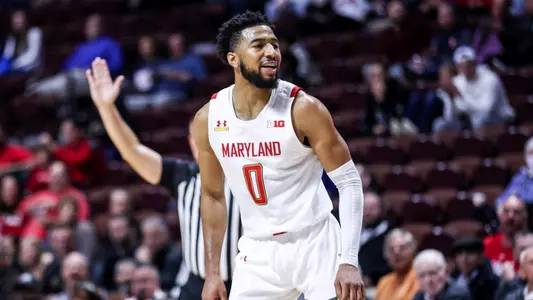 Guard Don Carey (0)Maryland Terrapins vs. St. Louis University at Mohegan Sun Arena in Uncasville, CT on Saturday, Nov. 19, 2022. Chris Lyons/Maryland Terrapins