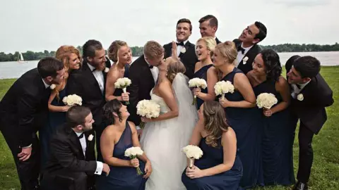 Matt and Kara Furstenburg at their wedding