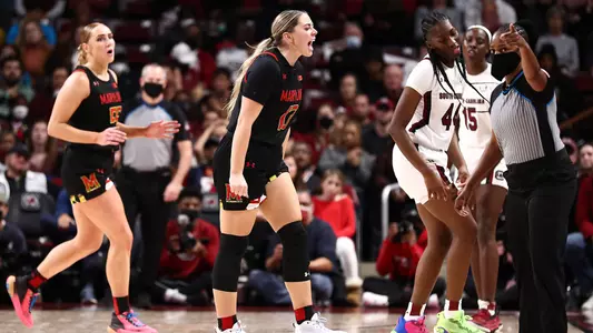 Faith Masonius (13). NCAA WBB: #8 Maryland Terrapins vs. #1 South Carolina Gamecocks at Colonial Life Arena in Columbia, SC on Sunday, Dec. 12, 2021. Zach Bland/Maryland Terrapins
