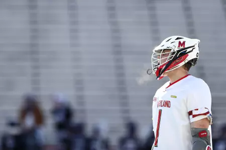 Logan Wisnauskas (1) # 2 Maryland Terrapins vs. High Point Panthers at Capital One Field at Maryland Stadium in College Park, MD on Saturday, Feb. 5, 2022. Zach Bland/Maryland Terrapins