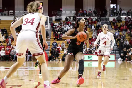 NCAA WBB: #6 Maryland Terrapins vs. #8 Indiana Hoosiers at Simon Skjodt Assembly Hall in Bloomington, Ind. on Sunday, Jan. 2, 2022. Photo Courtesy Indiana Athletics