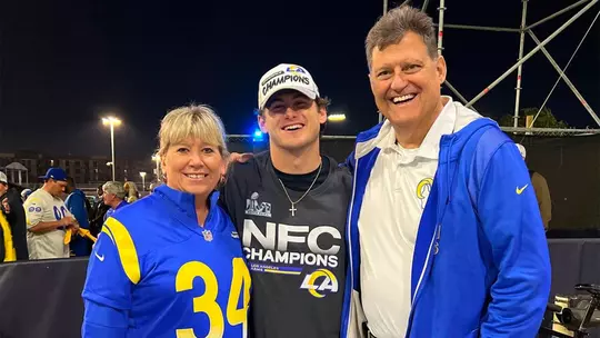 Jake Funk with parents