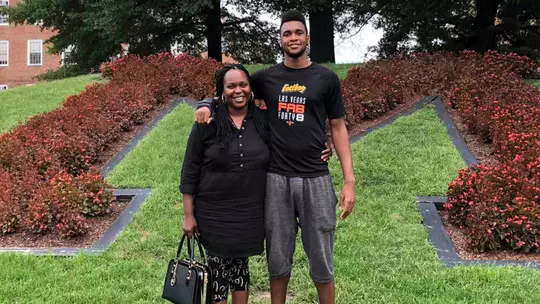 Donta Scott with his mother