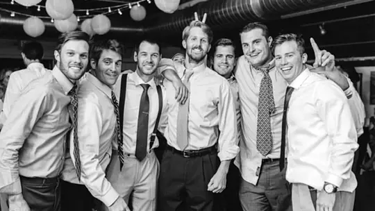 Shane Hall with teammates