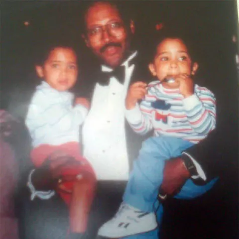 The Alfords with their dad