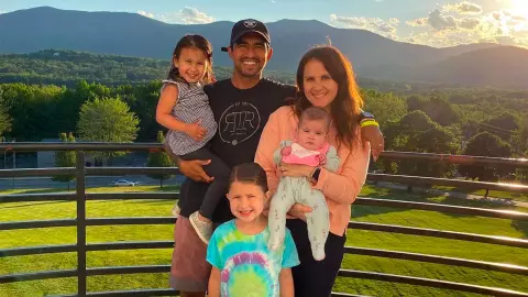 A.J. DeLaGarza and family
