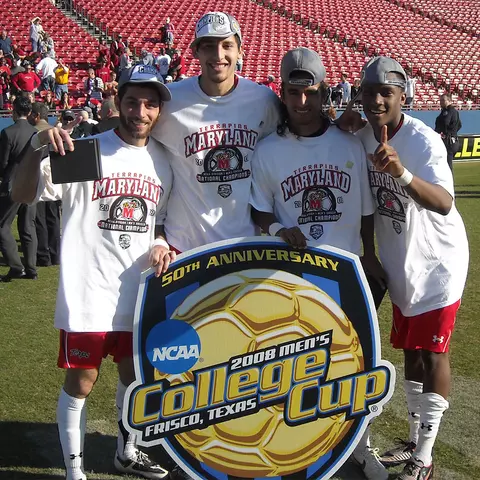 A.J. DeLaGarza with teammates in 2008