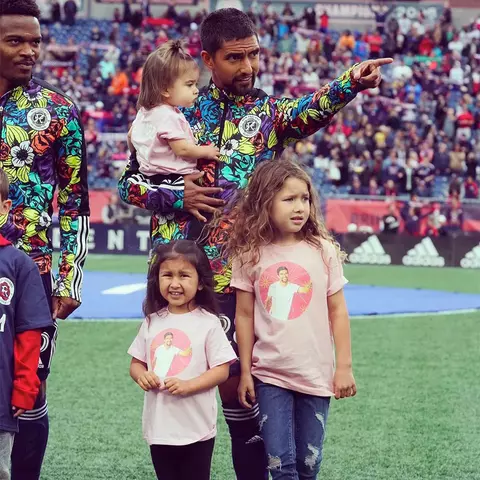 A.J. DeLaGarza and family