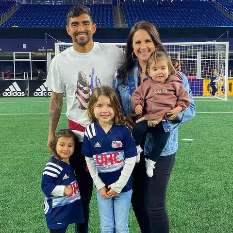 A.J. DeLaGarza and family