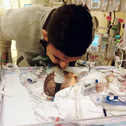 A.J. DeLaGarza with Luca