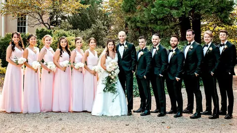 Becca and Jimmy Reed with their wedding party