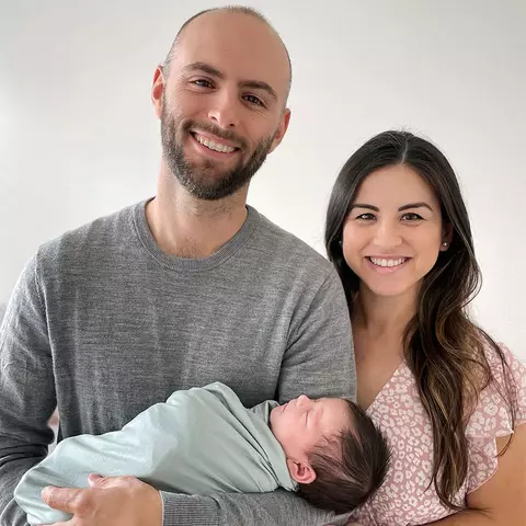 Becca and Jimmy Reed with Brooklyn