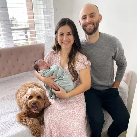 Becca and Jimmy Reed with Brooklyn