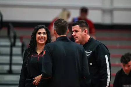 Assistant coach Becca Acevedo
Maryland Terrapins vs. New Hampshire at The Pavilion in College Park, MD on Friday, Aug. 26, 2022.
Mackenzie Miles/Maryland Terrapins