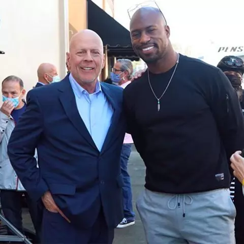 Bruce Willis and Vernon Davis