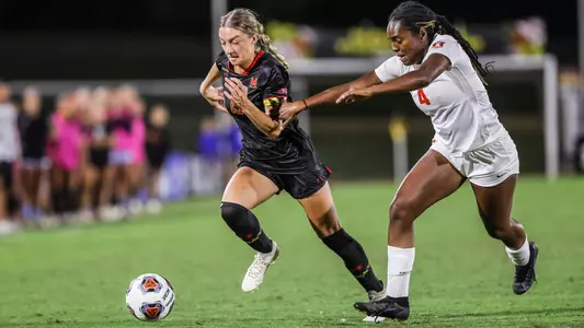Defender Amanda Schafer (15)Maryland Terrapins vs. Illinois at Ludwig Field in College Park on Thursday, Sep. 22, 2022. Mackenzie Miles/Maryland Terrapins