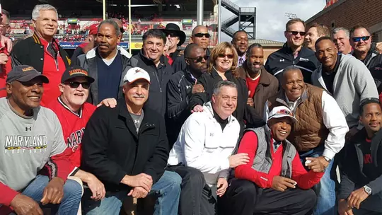 Angela Perry with 1995 Football Reunion