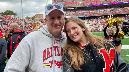 Derek Frank with his daughter
