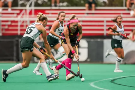 Maya Everett playing against Michigan State