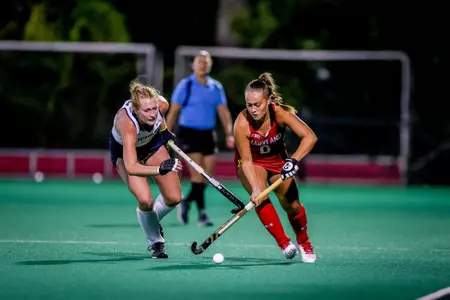 Ericka Morris-Adams competing against Michigan in College Park