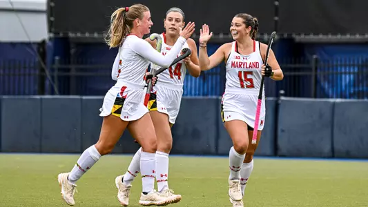 Sammy Popper celebrating after goal at Michigan