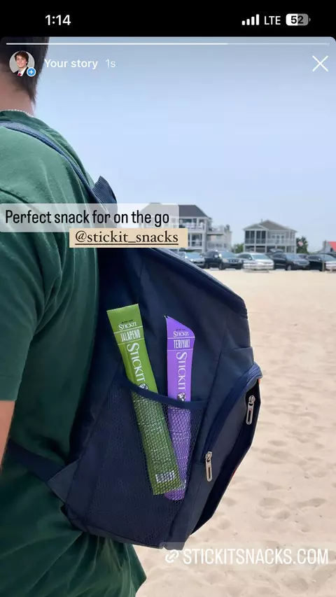 Conor Fagan StickIt Snacks Instagram Story