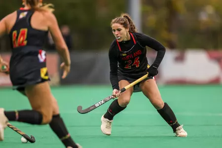 Defender Logan Anderson (24)
Maryland Field Hockey vs. Iowa at Field Hockey and Lacrosse Complex in College Park, MD on Friday, Oct. 20, 2023.
Chris Lyons/ Maryland Athletics