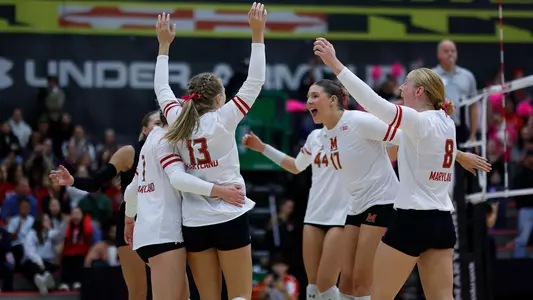 Volleyball team celebration