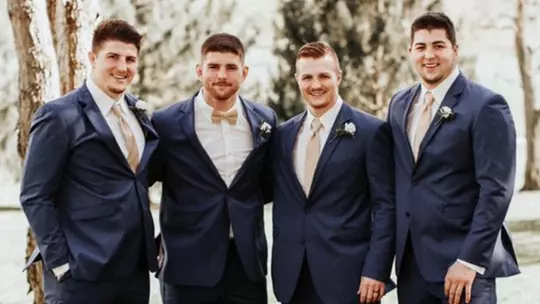 Seth Nevills with his brothers