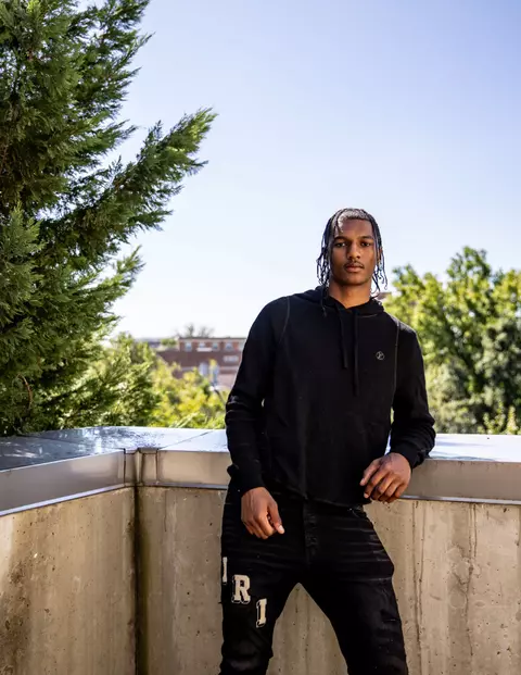 Julian Reese showing off his style at the Terrapin Trail Garage