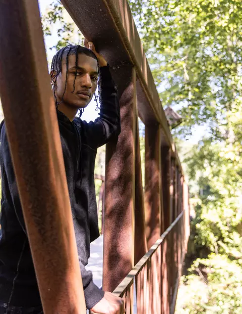 Julian Reese showing off his style at the Terrapin Trail Garage