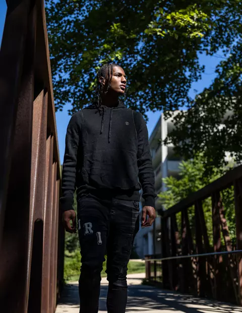 Julian Reese showing off his style at the Terrapin Trail Garage