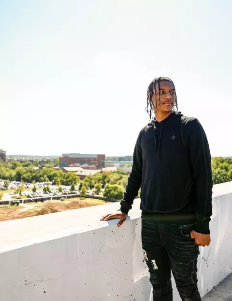 Julian Reese showing off his style at the Terrapin Trail Garage