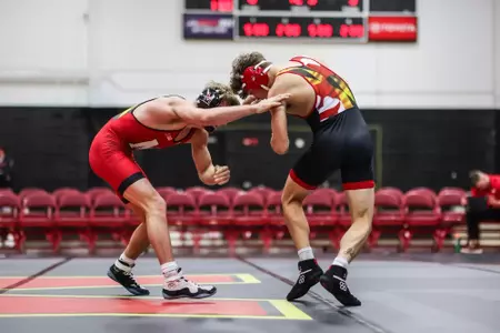 Kal Miller, Clayton Gabrielson
Maryland Wrestling Red vs. Black at Xfinity Center Pavillion in College Park, MD on Thursday, Oct. 26, 2023. Samantha Osborne/ Maryland Terrapins.